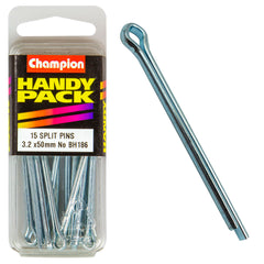 Champion - Split Pins - 3.2 x 50mm - Zinc Plated | BH186
