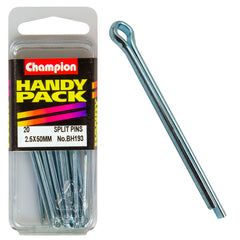 Champion - Split Pins - 2.5 x 50mm - Zinc Plated | BH193