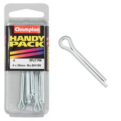 Champion - Split Pins - 4.0 x 25mm - Zinc Plated | BH195