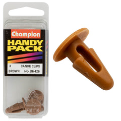 Champion - Canoe Clips - Colour:brown - Length:16.8mm - hole:6.6 - 7.8mm - head:14mm | BH426