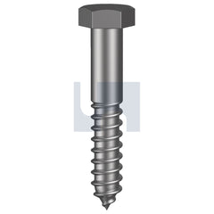 Hobsons - M16 x 130 - Hex Coach Screw - Hot Dip Galvanised - Class 4.6 - Qty 25 | BH46GLM160130