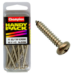 Champion - SELF TAPP SCREWS-PAN-PHILLIPS-4.2 x 38mm-NICKEL PLATED | BH504
