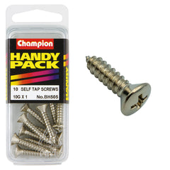Champion - SELF TAPP SCREWS-RSD-PHILLIPS-4.8 x 25mm-NICKEL PLATED | BH505