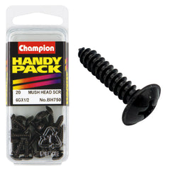 Champion - SELF TAPP SCREWS-MUSH-PHILLIPS-3.5 x 13mm-BLACK | BH750
