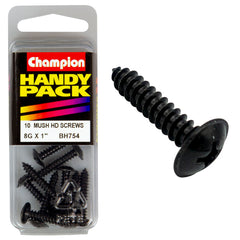 Champion - SELF TAPP SCREWS-MUSH-PHILLIPS-4.2 x 25mm-BLACK | BH754