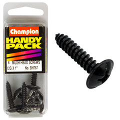 Champion - SELF TAPP SCREWS-MUSH-PHILLIPS-5.5 x 25mm-BLACK | BH757