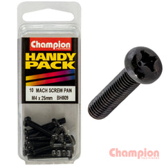 Champion - M4 X 25MM BLACK MACHINE SCREWS | BH809
