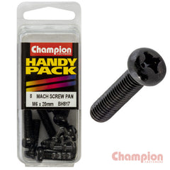 Champion - M6 X 20MM BLACK MACHINE SCREWS | BH817