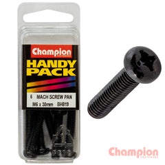 Champion - M6 X 30MM BLACK MACHINE SCREWS | BH819