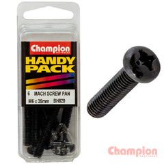 Champion - M6 X 35MM BLACK MACHINE SCREWS | BH820