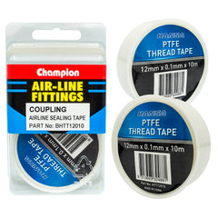 Champion - AIRLINE COUPLING PTFE SEALING TAPE-12mm x 10m x 0.1mm | BHTT12010
