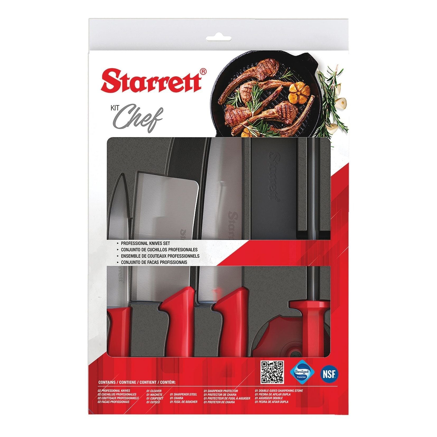 Starrett - 6 PIECE CHEF KNIFE SET   | BKK-6R1