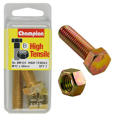 Champion - Hex Set Screws & Nuts - High Tensile - x 50mm - Grade 8.8 | BM124