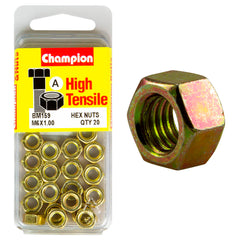 Champion - Hex Plain Nuts - High Tensile - M6 x 1.00mm - Class 8 | BM159