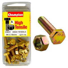 Champion - Hex Set Screws & Nuts - High Tensile - M6 x 16mm - Grade 8.8 | BM21