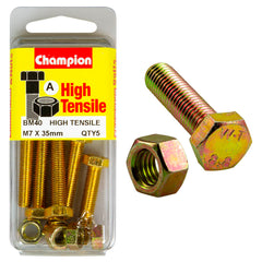 Champion - Hex Set Screws & Nuts - High Tensile - M7 x 35mm - Grade 8.8 | BM40