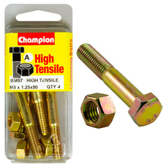 Champion - HEX BOLTS & NUTS - HIGH TENSILE - M8 x 50mm - GRADE 8.8 | BM57