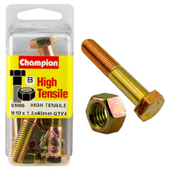 Champion - HEX BOLTS & NUTS - HIGH TENSILE - M10 x 45mm - GRADE 8.8 | BM86