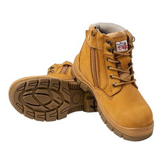 Maxisafe Cougar BONDI 6" Wheat Lace Up Side Zip Collar Boot Composite Toe | BONDI