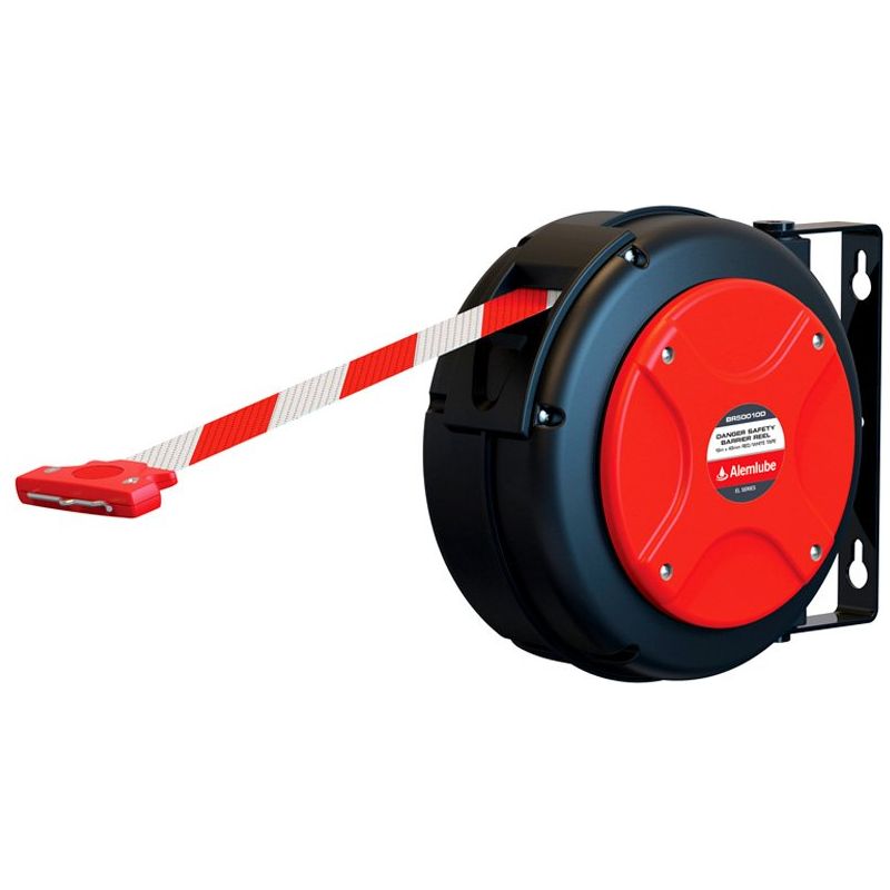 Alemlube - El Series Danger Safety Barrier Reel – 16M Long Red And White Band | BR50010D