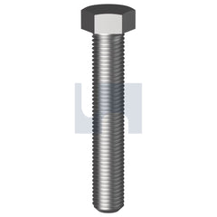 Hobsons - 1/2" x 1-1/4" - ANSI B18.2.1 Hex Set Screw - 304 Stainless - A2 - UNF | BS04PF0500125