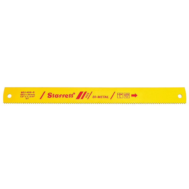 Starrett - Power Hacksaw Bi Metal 14inx1.3/8inx6tpi (SINGLES) | BS1406-6