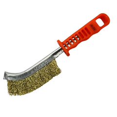 Josco - Brush Hand CR Brass Orange Plastic Handle | BSBB