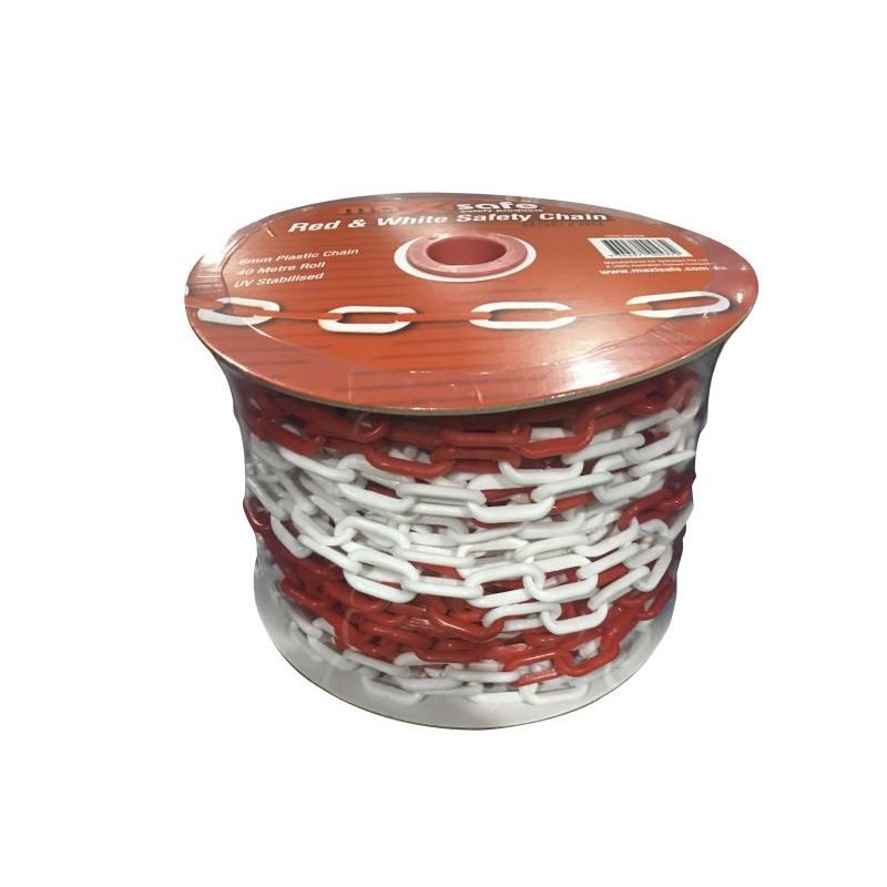 Maxisafe - Maxisafe 6Mm Red & White Safety Chain | BSC789