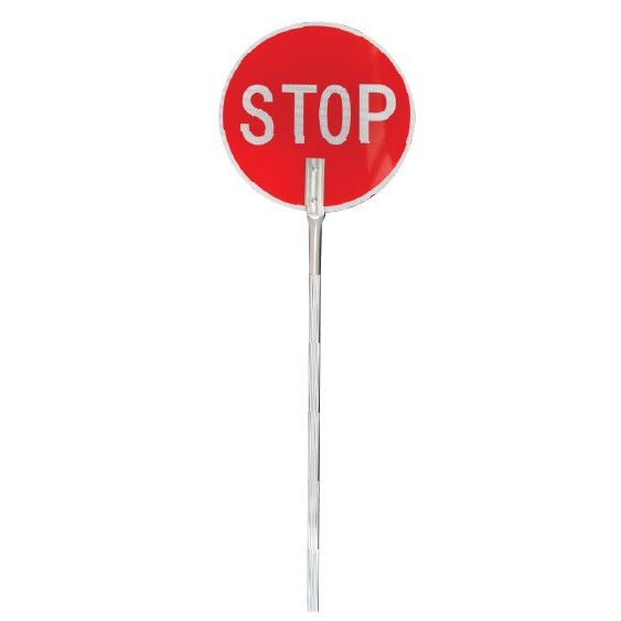 Maxisafe - Stop/Slow Sign - Aluminium Handle, 1.9 m - QTY 10