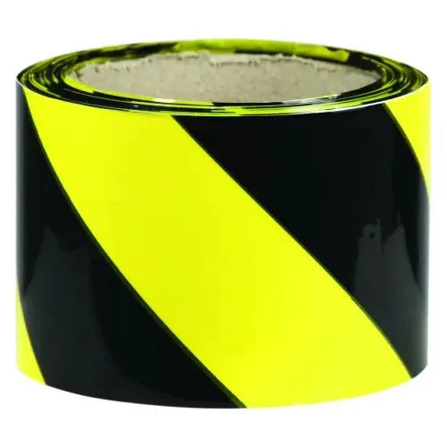 Uniform Safety Signs - 75mm x 50mtr - Barrier Tape - Black/Yellow | BT1YB