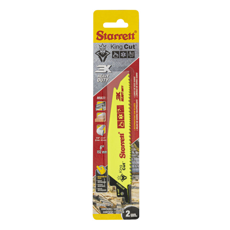 Starrett - King Cut Tapered Recip Saw Blade 150mm X 6-10tpi (2 PACK) | BTR6610-2