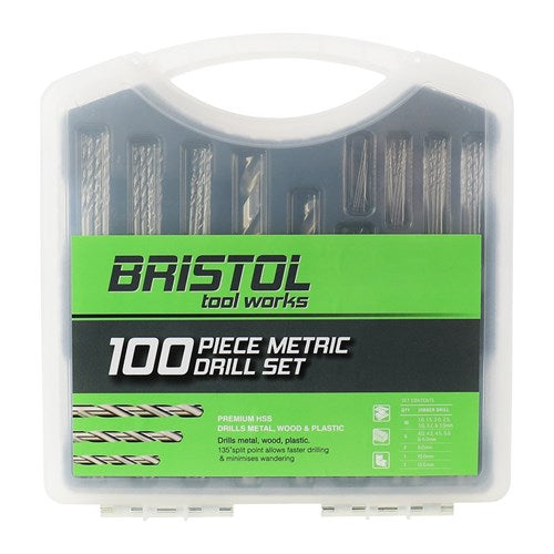 BRISTOL 100 Piece | Bristol Metric Drill Set 100