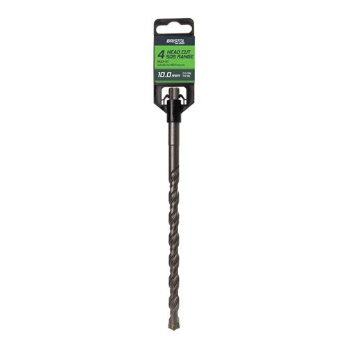 BRISTOL 10.0 x 210mm Bristol SDS Plus 4 Cutter Masonry Drill 10.0x210mm