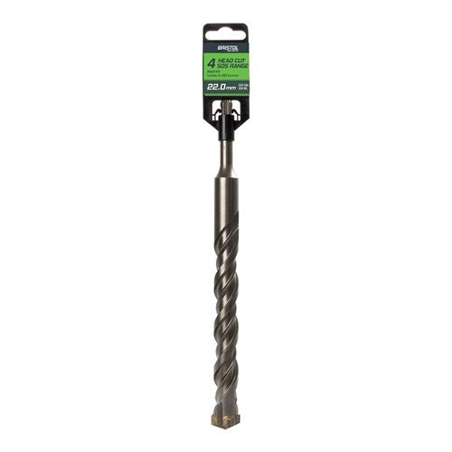 BRISTOL 22.0 x 250mm Bristol SDS Plus 4 Cutter Masonry Drill 22.0x250mm