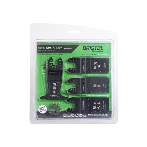 BRISTOL Bristol | 4 Piece Multitool Blade Set with Bonus Adaptor Bristol4