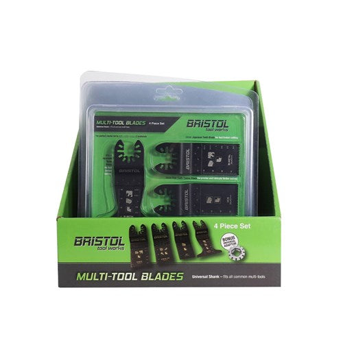 BRISTOL Bristol | 4 Piece Multitool Blade Set with Bonus Adaptor Bristol4