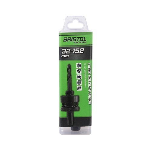 BRISTOL Bristol Large Arbor to suit 32-250mm Hole Saws with M2 HSS Pilot Drill Bristol