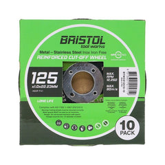 BRISTOL Bristol Cutting Disc 125 x 1.0mm | 10 Pack Bristol