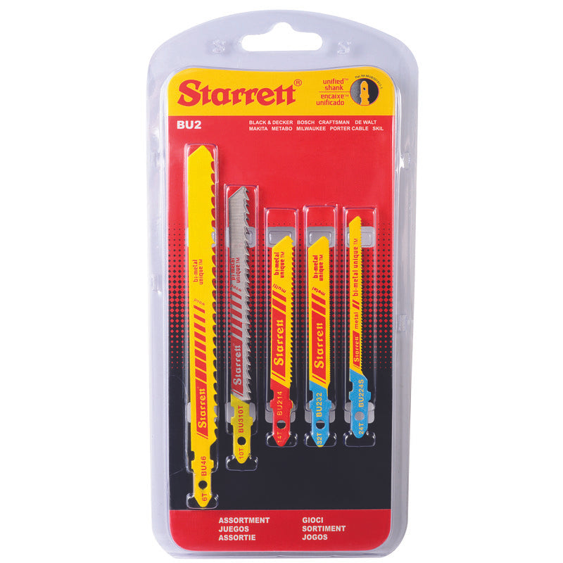 Starrett - Jig Saw Blades - Unified Shank Multi Pack (5 PACK) | BU2