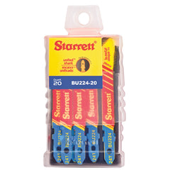 Starrett - Jig Saw Blades - Unified Shank 50mm x 7.5mm x 1mm x 24TPI Regular Tooth (20 | BU224-20