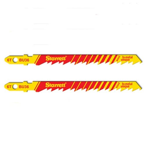Starrett - Jig Saw Blades - Unified Shank 75mm X 6tpi - Wood (2 PACK) | BU36-2