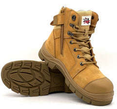 Maxisafe Cougar BUNDABERG 8" Wheat Lace Up Side Zip With Scuff Cap Composite Toe | BUNDABERG