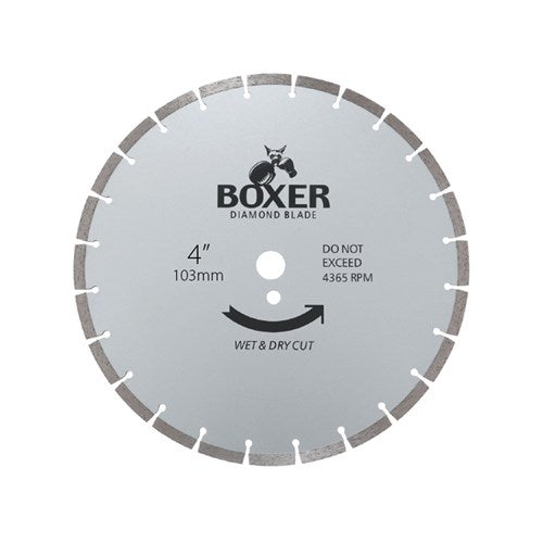 Austsaw/Boxer - 103mm (4in) Diamond Blade Boxer Segmented - 16mm Bore - Segmented Austsaw/Boxer