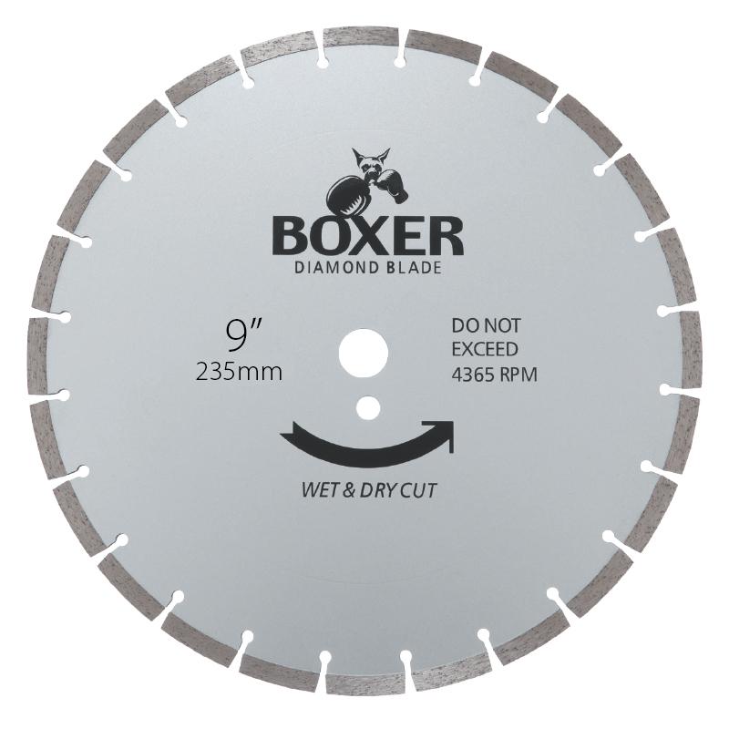 Austsaw/Boxer - 235mm (9in) Diamond Blade Boxer Segmented - 25/22.2mm Bore - Segmented Austsaw/Boxer