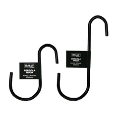 Rally - Pergola Hook Round, Black - 100mm | GSORHKB100R