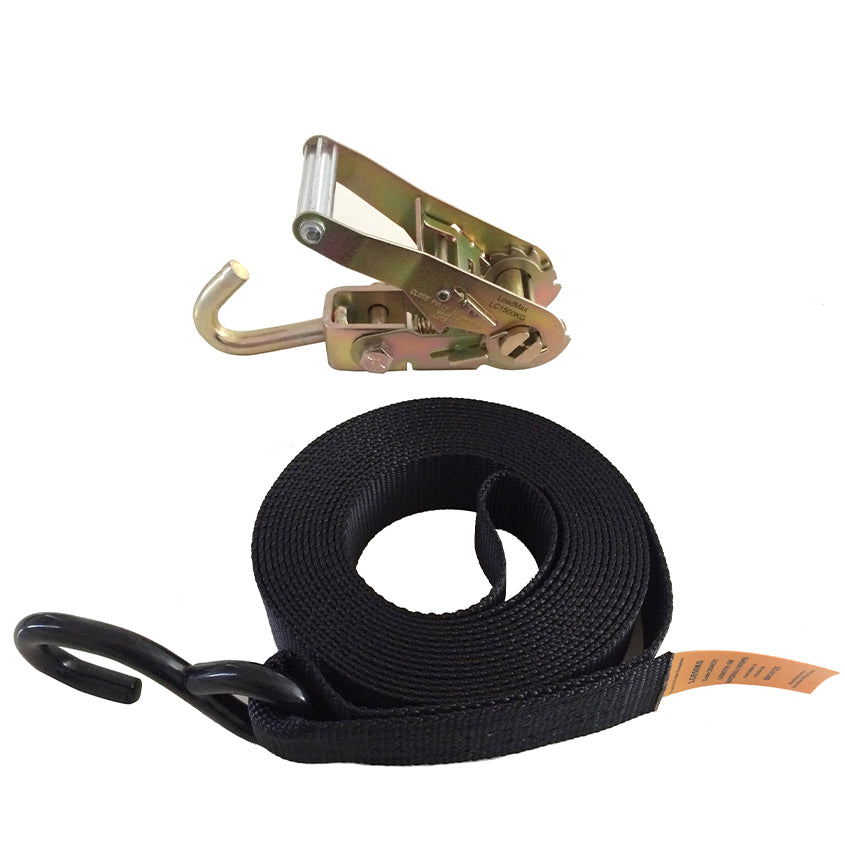 Austlift - Boat tie down S Hook with swivel J hook Ratchet buckle 35mmx6MxLC650kg | 204031