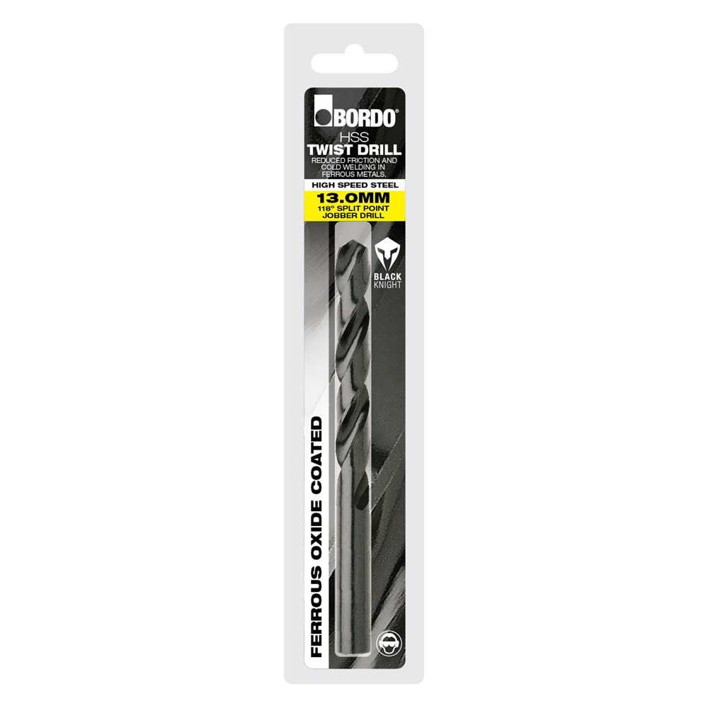 Bordo - 13mm Black HSS Jobber Drill - Clam | 2003-13.00S