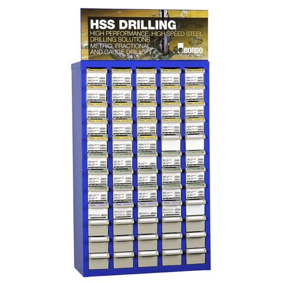 Bordo -  Black Jobber Drill - Bulk- Floor Cabinet Merchandiser | 2003-D4
