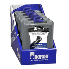 Bordo - 19 Piece Black HSS Jobber Set In Abs Plastic Case | 2003-M2