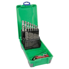Bordo - "1/16-1/2"" 21 Piece Bright HSS Jobber Set Bonus Stubbie Folding Knife" | 2006-F5-C18